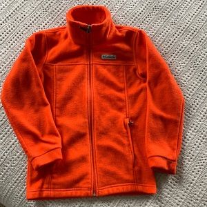 Columbia Youth Orange Fleece Zippered Jacket